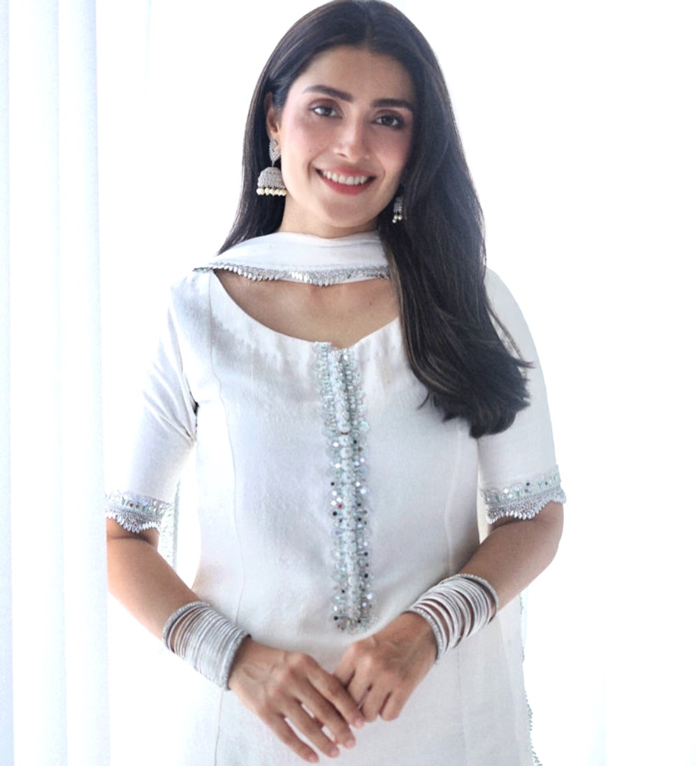 Ayeza Khan in white dress