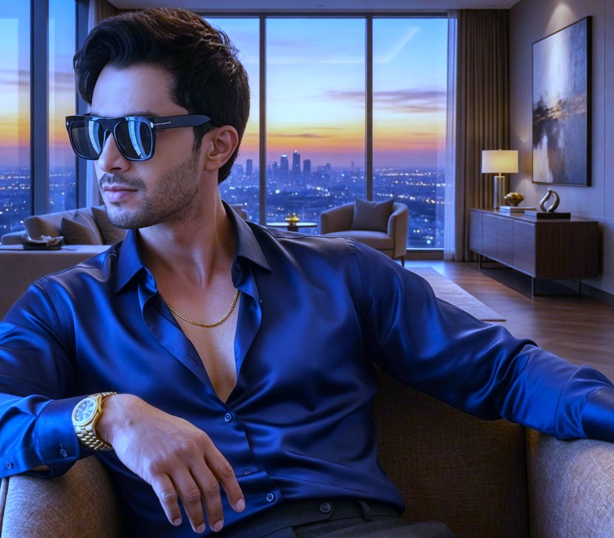 Celebrity portrait with elegant styling