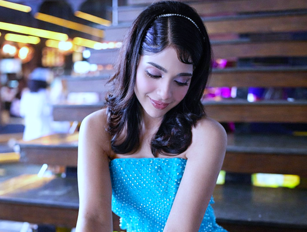 Actress posing during studio session
