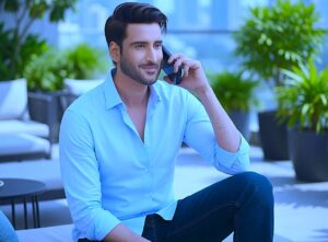 Actor candid media portrait