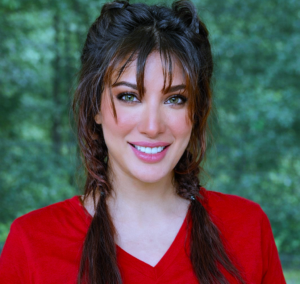 Actress smiling for portrait