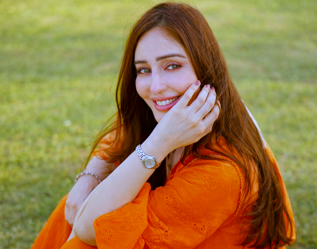 Television actress smiling portrait