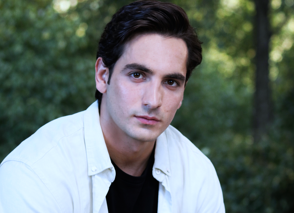 Actor smiling during photoshoot