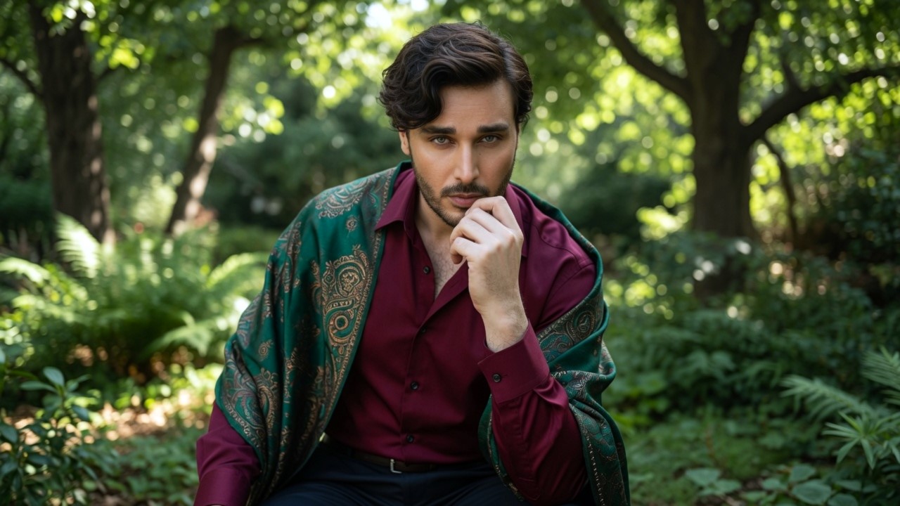 Drama star posing in a casual outfit