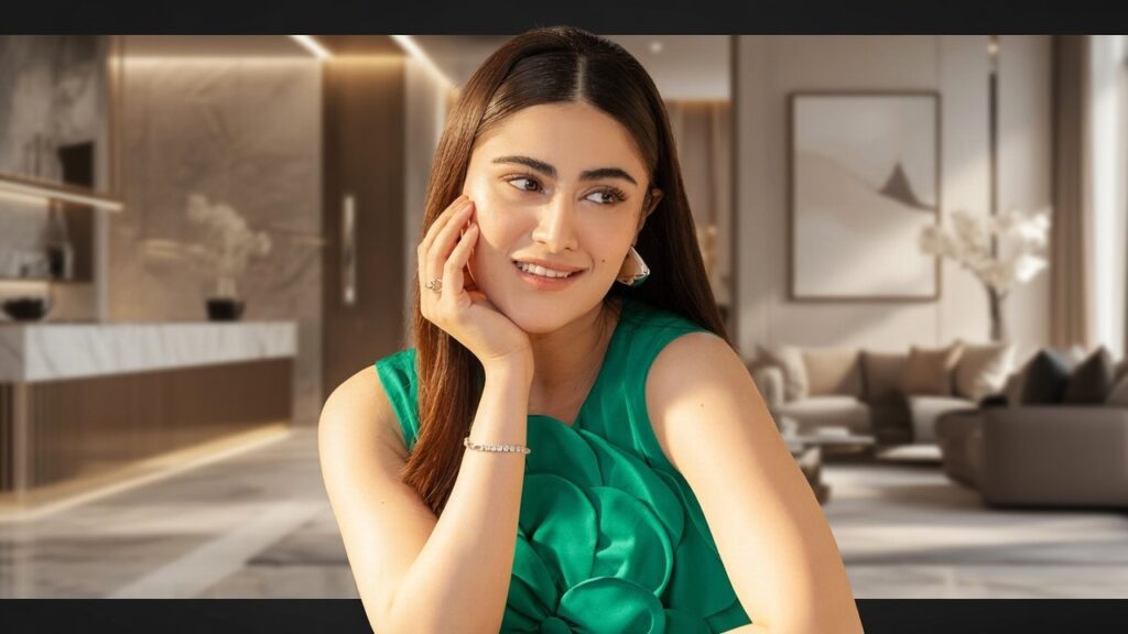 Actress photographed with a natural look