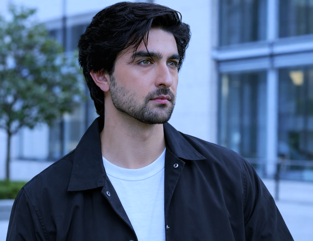 Actor looking away from camera