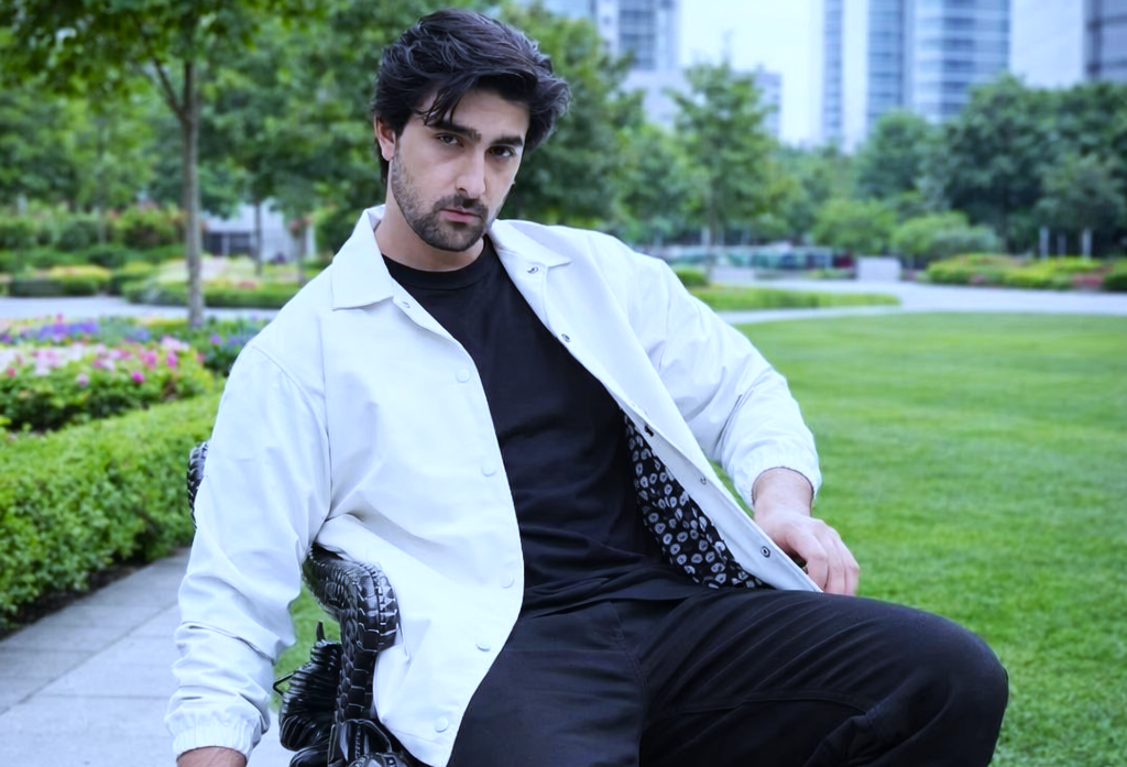 Entertainer wearing trendy clothing