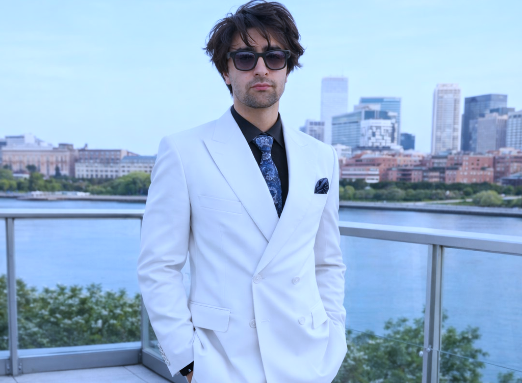 Drama actor posing outdoors