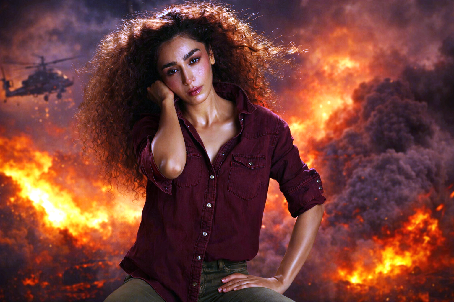 Outdoor photography ke douran actress