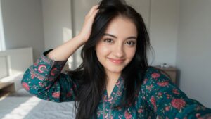 Showbiz personality candid smile ke sath