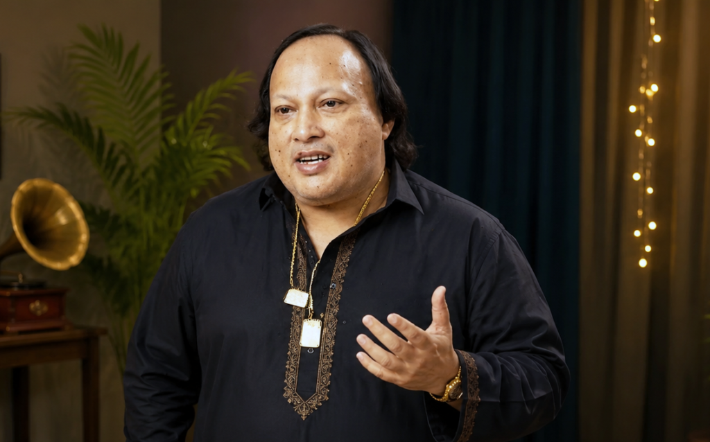 Black kurta pehne hue