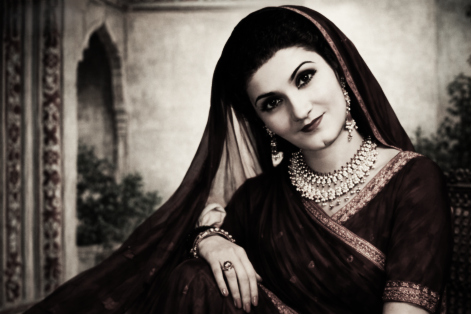 Black and white vintage portrait” style=
