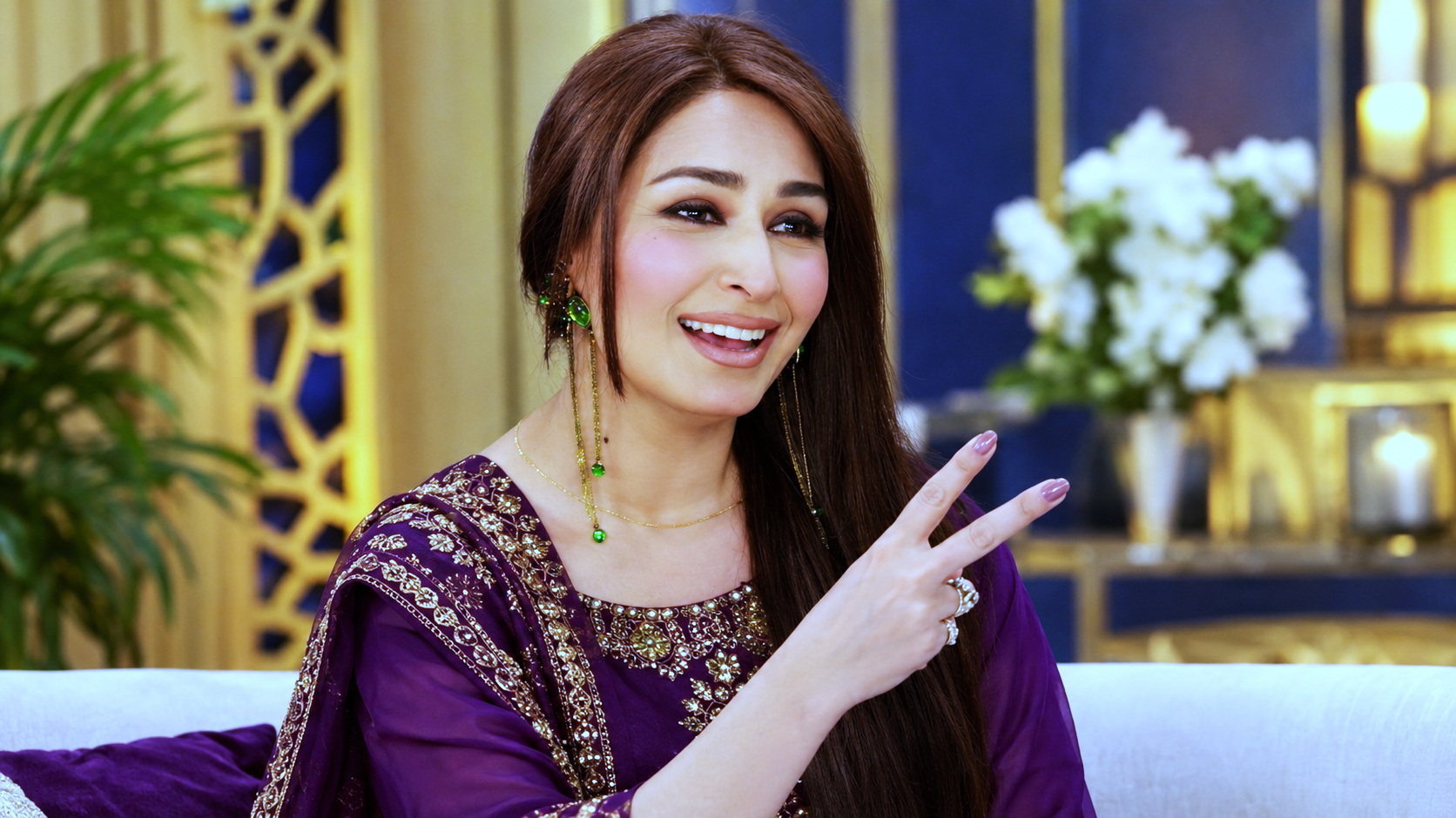 Purple Suit Mein Talk Show Host