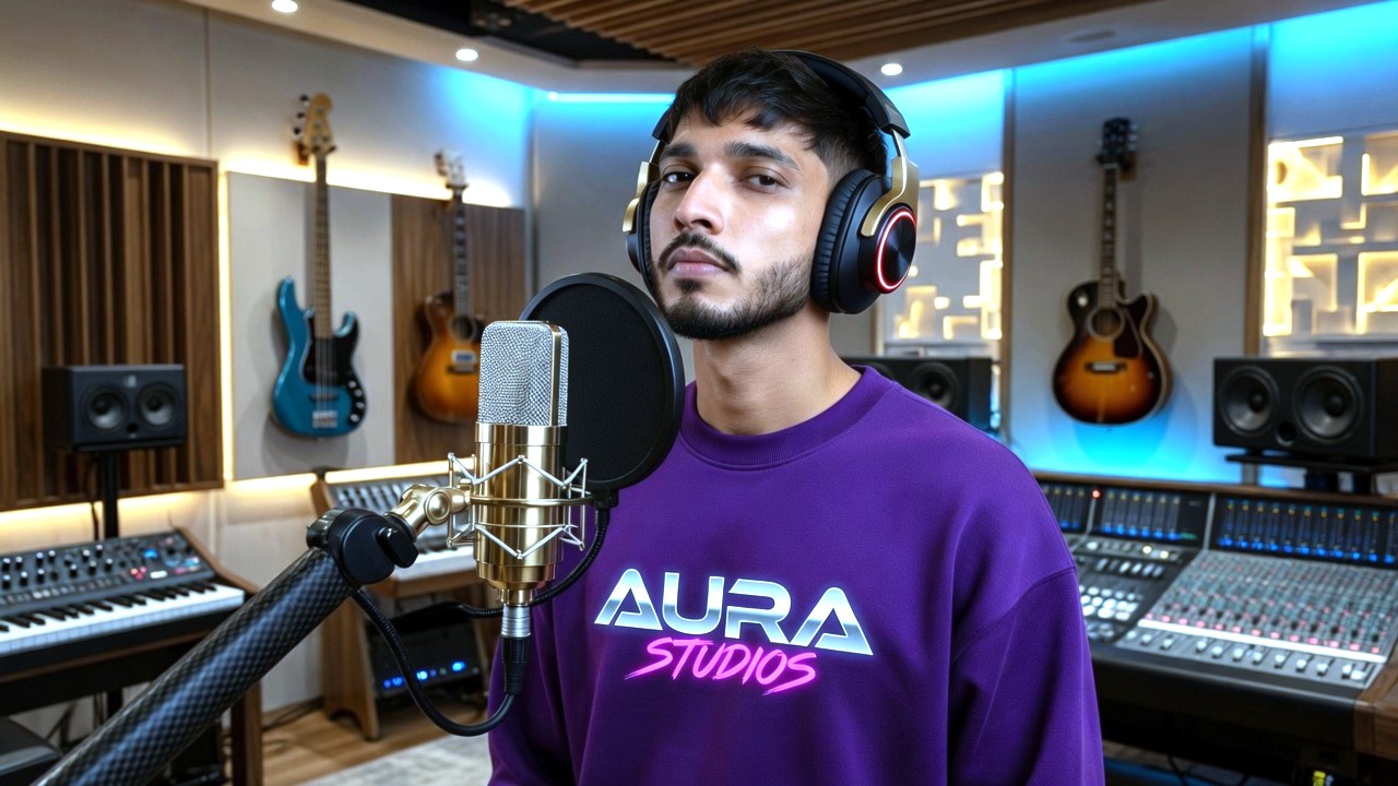 Recording music in a studio