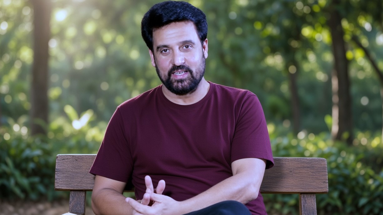 Pakistani veteran actor aik park mein bench par bethay hue